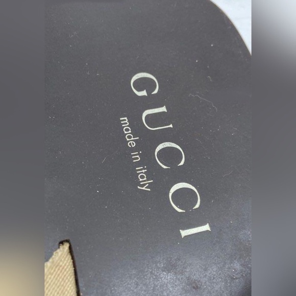 Gucci Authentic Mens Brown Beige Open Toe Slip-On Thong Sandals Size 12D - Picture 5 of 8